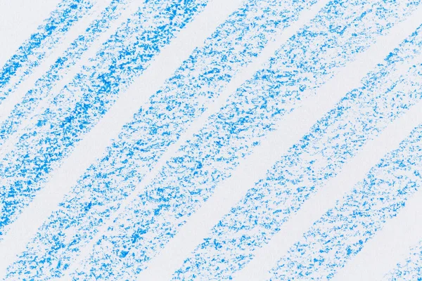 Lápiz Cera Mano Dibujo Azul Fondo Textura — Foto de Stock