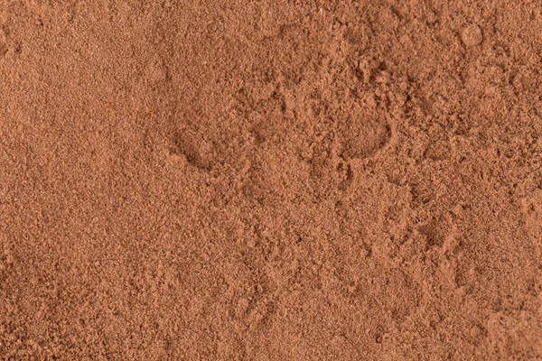 Top View Cocoa Powder Closeup Background — Stock Photo, Image