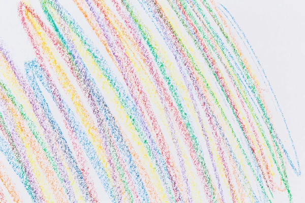 Wax Crayon Mão Desenho Conjunto Elementos Design Listras Giz Pastel — Fotografia de Stock