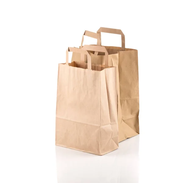 Simple Paper Bag Isolated White Background — Stock Photo, Image