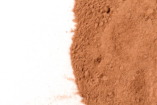 Heap Cocoa Powder Isolated White Background — Stock Photo, Image