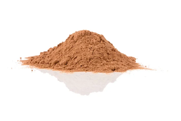 Cumulo Cacao Polvere Isolato Uno Sfondo Bianco — Foto Stock