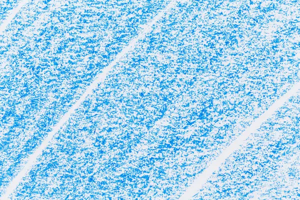 Cera Pastello Mano Disegno Blu Sfondo Texture — Foto Stock