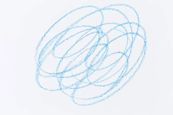 Восковий Крейда Рука Малює Синій Фон Текстури — стокове фото