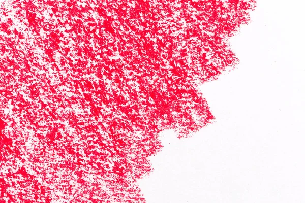 Red Crayon Draw White Paper Texture Background — Stock Photo, Image