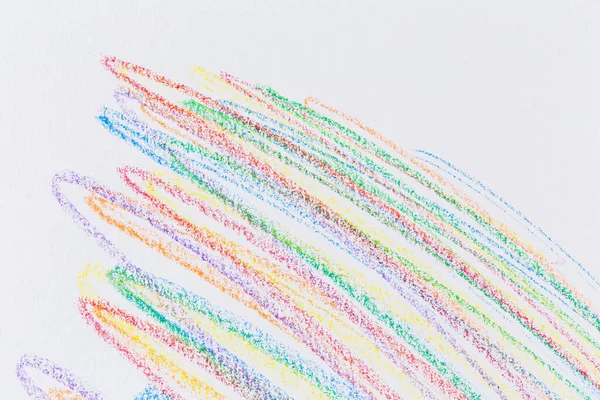 Wax Crayon Mão Desenho Conjunto Elementos Design Listras Giz Pastel — Fotografia de Stock