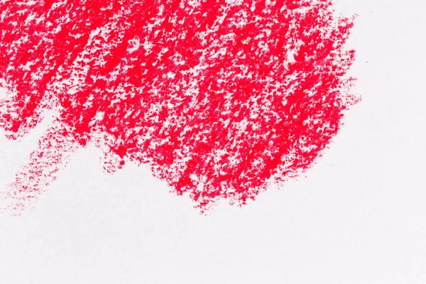 Dessin Crayon Rouge Sur Fond Texture Papier Blanc — Photo