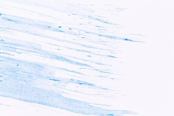 Farba Akrylowa Tekstura Tło Niebieski Kolor Białym Papierze Udar Pędzla — Zdjęcie stockowe