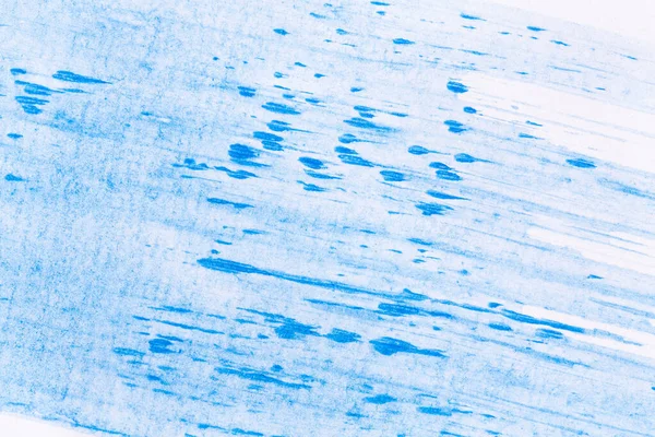 Tinta Acrílica Textura Fundo Azul Cor Papel Branco Acidente Vascular — Fotografia de Stock