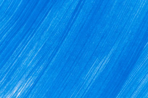 Acrylfarbe Textur Hintergrund Blaue Farbe Auf Weißem Papier Pinselstrich Handarbeit — Stockfoto