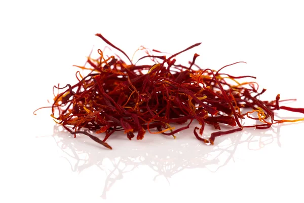 stock image Dried saffron spice isolated on a white background