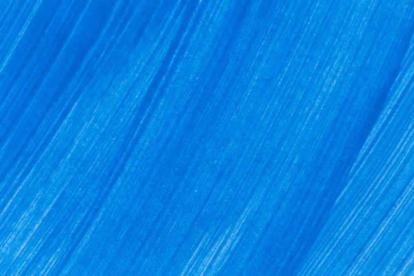 Acrylfarbe Textur Hintergrund Blaue Farbe Auf Weißem Papier Pinselstrich Handarbeit — Stockfoto