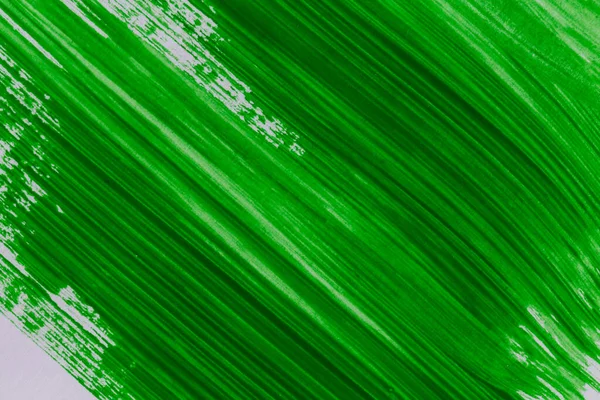 Acrylic Green Paint Texture Background Hand Made Brush Paper — Fotografia de Stock