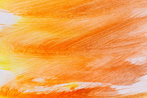 Akryl Oranžová Červená Žlutá Hnědá Barva Textura Pozadí Ruční Štětec — Stock fotografie