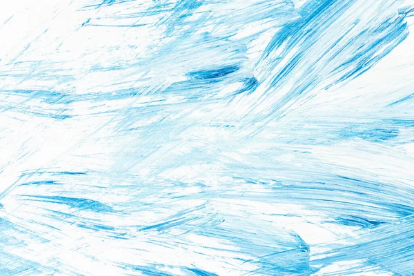 Bue Paint Texture Background Blue Color White Paper Brush Stroke — Stock fotografie