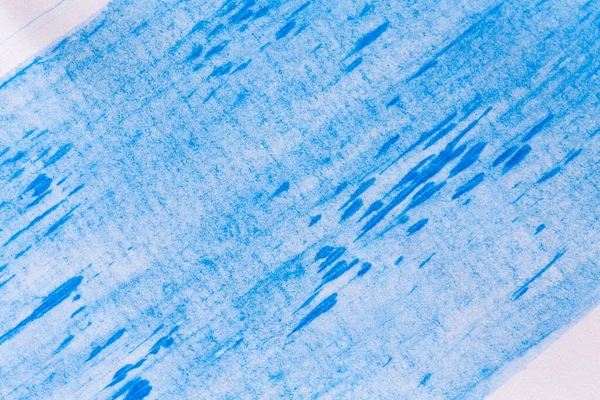 Acrylic Paint Texture Background Blue Color White Paper Brush Stroke — Stock fotografie
