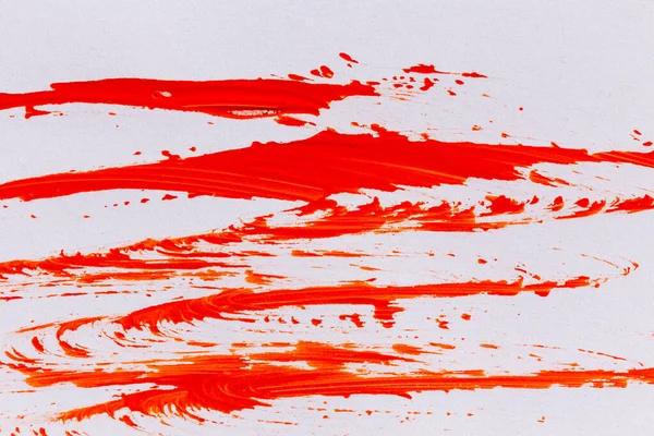 Acrylic Orange Red Paint Texture Background Hand Made Brush Paper — ストック写真