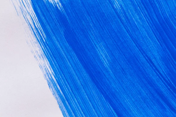 Acrylic Paint Texture Background Blue Color White Paper Brush Stroke — Stok fotoğraf