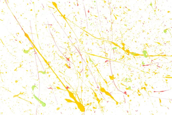 Colorful Ink Splashes Paint Splatters Bright Material Multi Color Dots — Stock Photo, Image