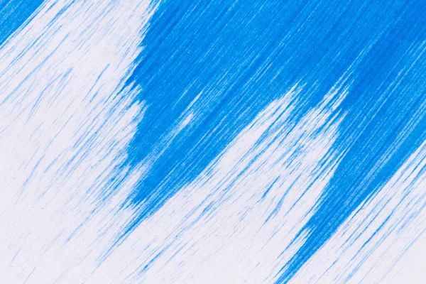 Acrylic Paint Texture Background Blue Color White Paper Brush Stroke — Stockfoto