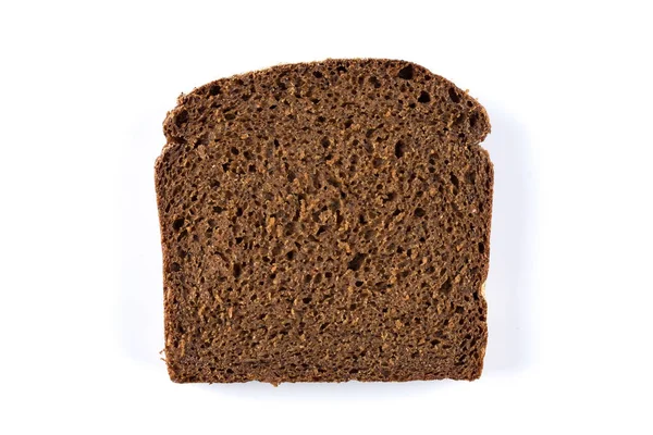 Roggen Schwarzbrotscheiben Isoliert Auf Weißem Hintergrund — Stockfoto