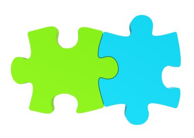 Blue and green puzzle