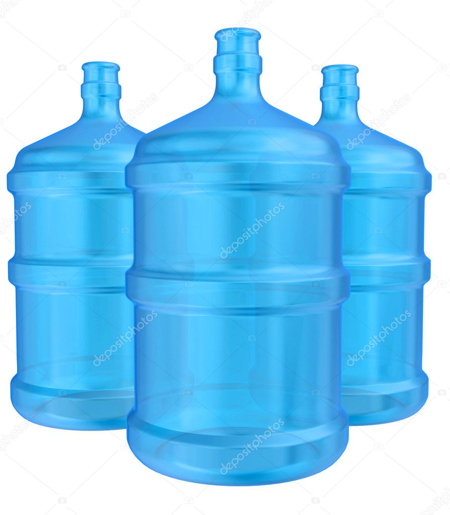 Three plastic bottles for drinking water — Stock Photo © mirexonlife
