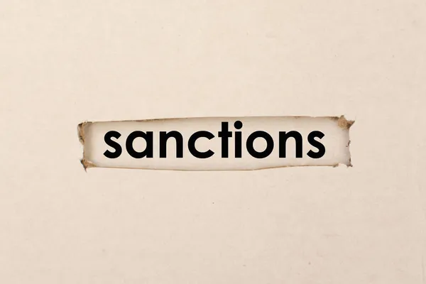 Понятие Санкций Международные Экономические Политические Отношения — стоковое фото