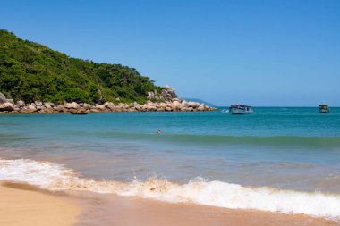 Tainha 'nın güzel tropik plajı, Santa Catarina, Brezilya