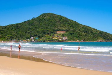 Santa Catarina, Brezilya - 20 Aralık 2021 Praia de Quatro Ilhas Plajı, Santa Catarina, Brezilya