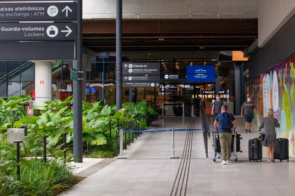 Florianopolis Santa Catarina Brasil 2021 Sala Espera Aire Libre Aeropuerto — Foto de Stock