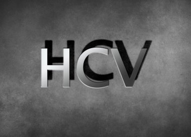 HCV - Hepatit C virüsü, gri arka planda kısaltma sağlık kavramı