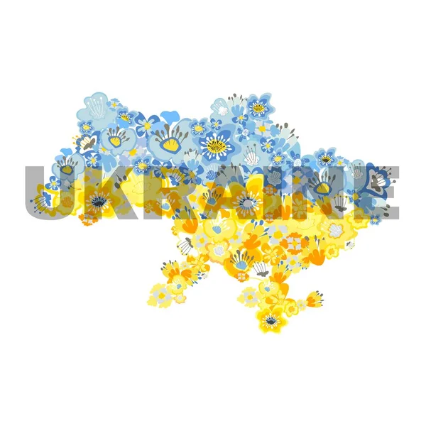 Blue Yellow Flowers Ukraine Pray Ukrainian Peace Ukraine Russia Stop — стокове фото