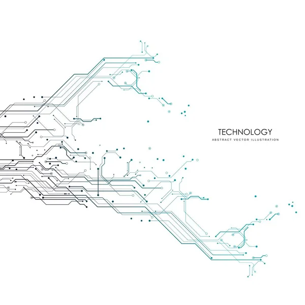 Circuit Board Technological Processes Science Concept Futuristic Digital Technology Background — Zdjęcie stockowe