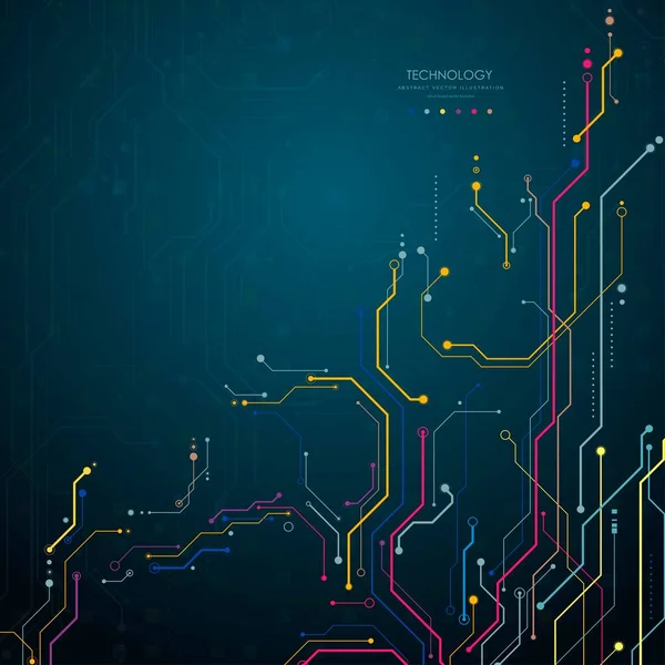 Circuit Board Technological Processes Science Concept Futuristic Digital Technology Background — ストック写真