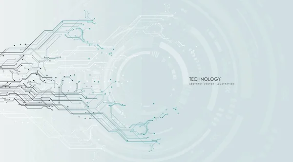 Circuit Board Futuristic Technological Processes Digital Technology Background Vector Illustration — ストック写真