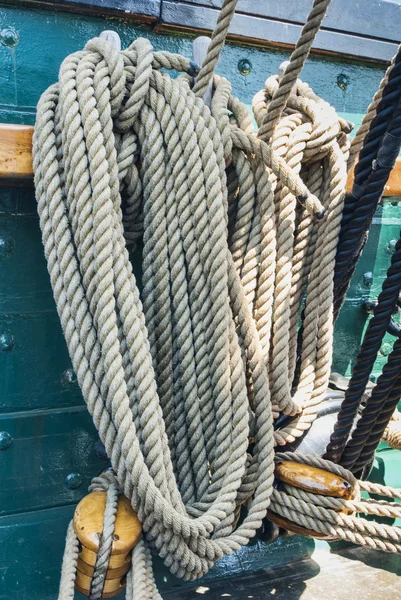 Rope on the USS Constitution — Stock Photo, Image