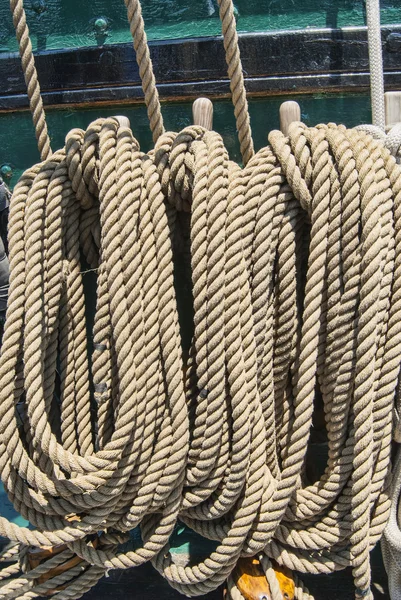 Rope on the USS Constitution — Stock Photo, Image