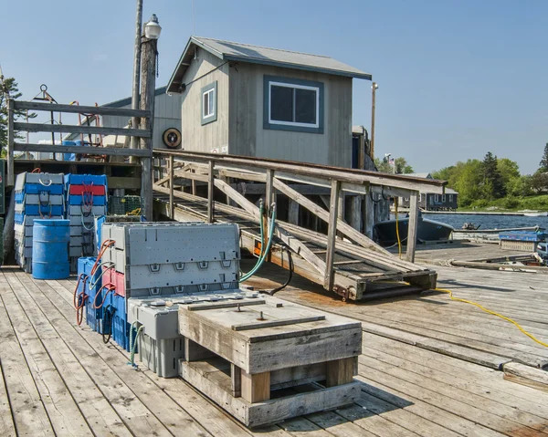 Doca para pescadores de lagosta do Maine — Fotografia de Stock