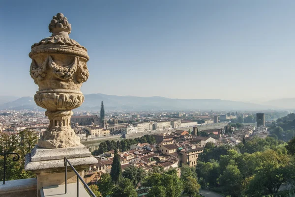 Letecký pohled na Florencii ze zahrady bardini — Stock fotografie