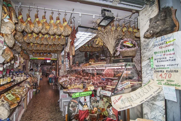 Mercado de la carne en Florencia Italia — Foto de Stock