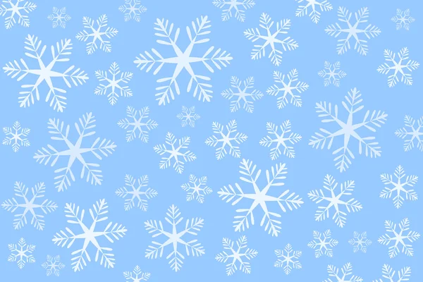 Blauwe sneeuwvlokken achtergrond — Stockvector