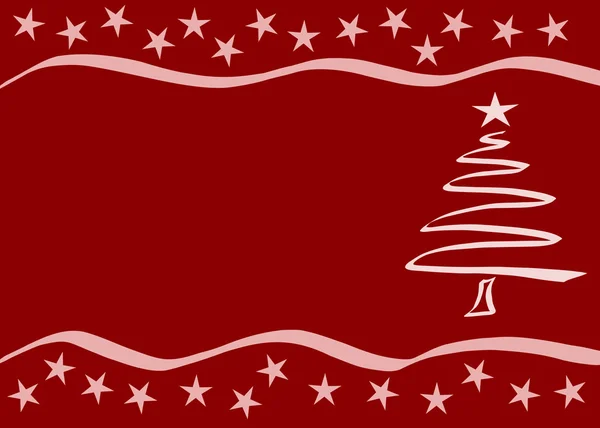 Czerwona kartka świąteczna — Wektor stockowy