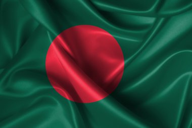 dalgalı Bangladeş bayrağı