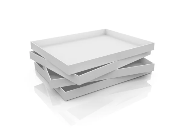 Empty White Boxes — Stock Photo, Image