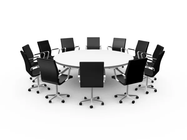 Konferenztisch und Bürostühle — Stockfoto