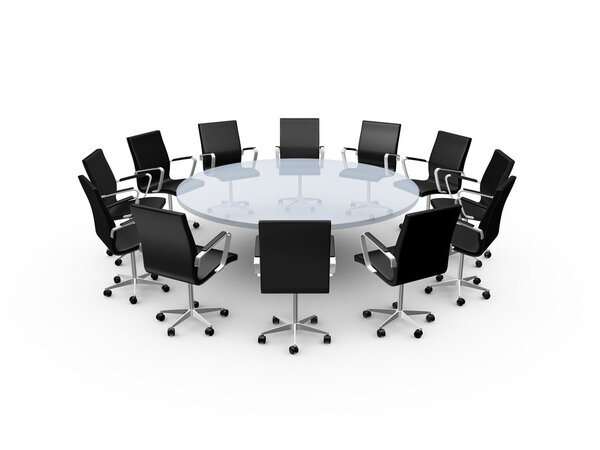 Conference Table and Office Chairs