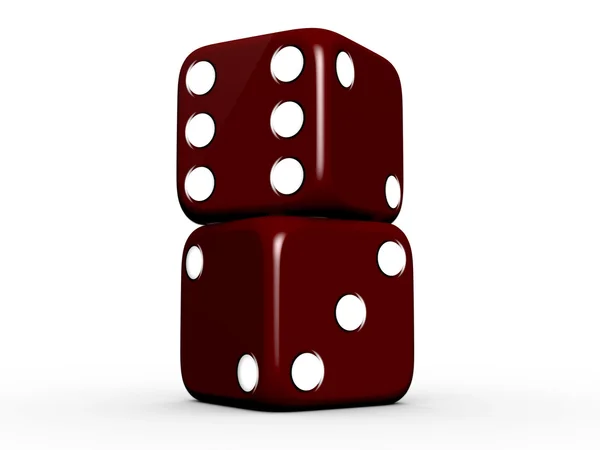 Dark Red Dices — Stock Photo, Image