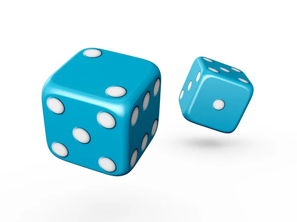 Blue Dices — Stock Photo, Image