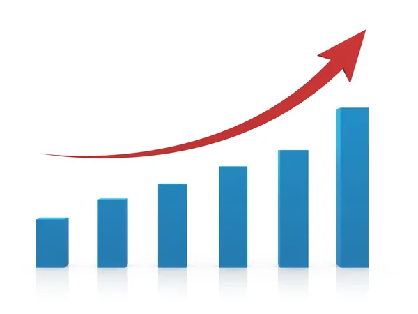 Tillväxt graph-diagram — Stockfoto